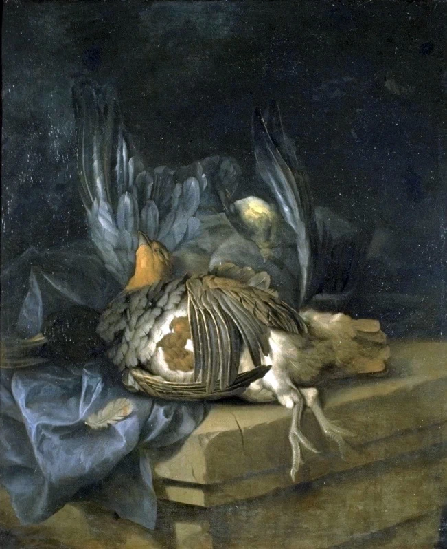 Natura morta con cacciagione, pernice, anatra e martello giallo - Gemäldegalerie Berlin